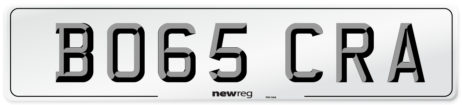 BO65 CRA Number Plate from New Reg